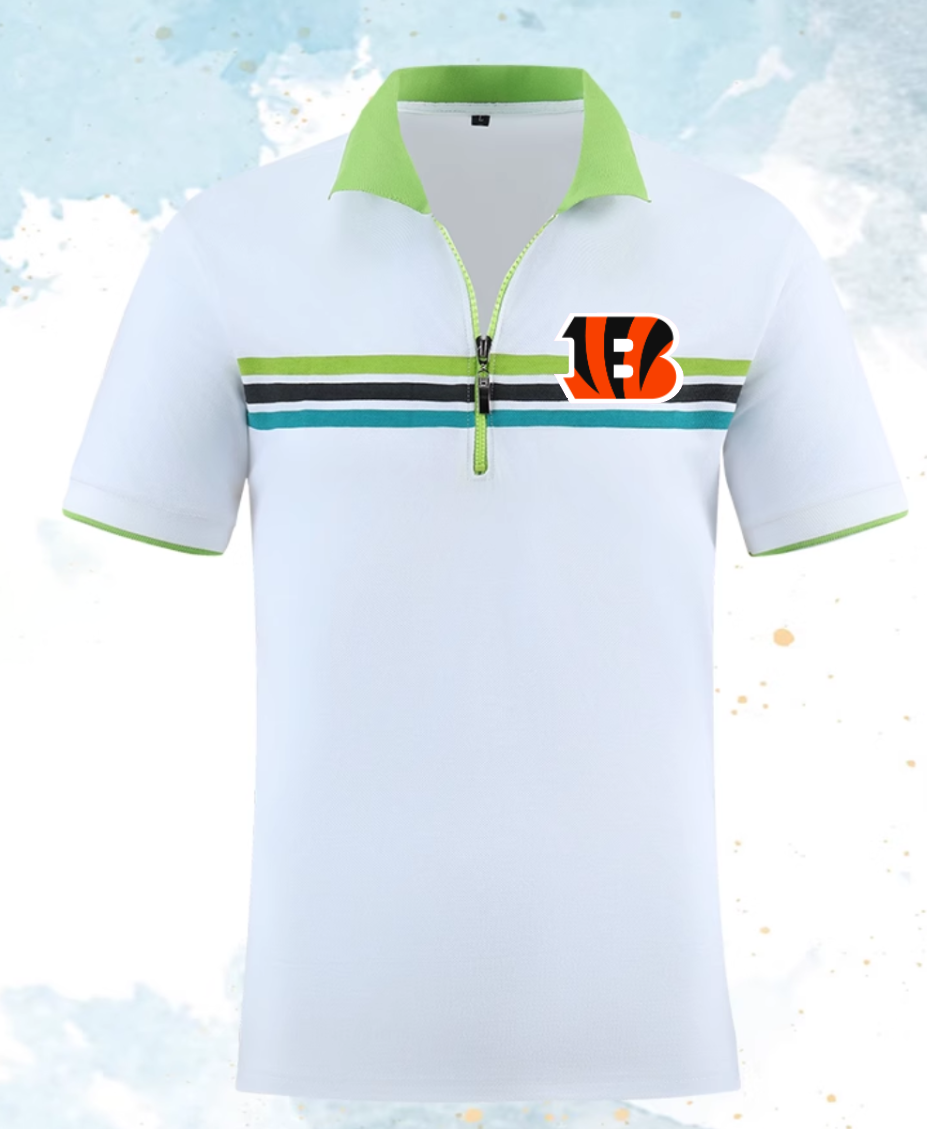 Cincinnati Bengals white 17 Men 2025 NFL polo T shirt